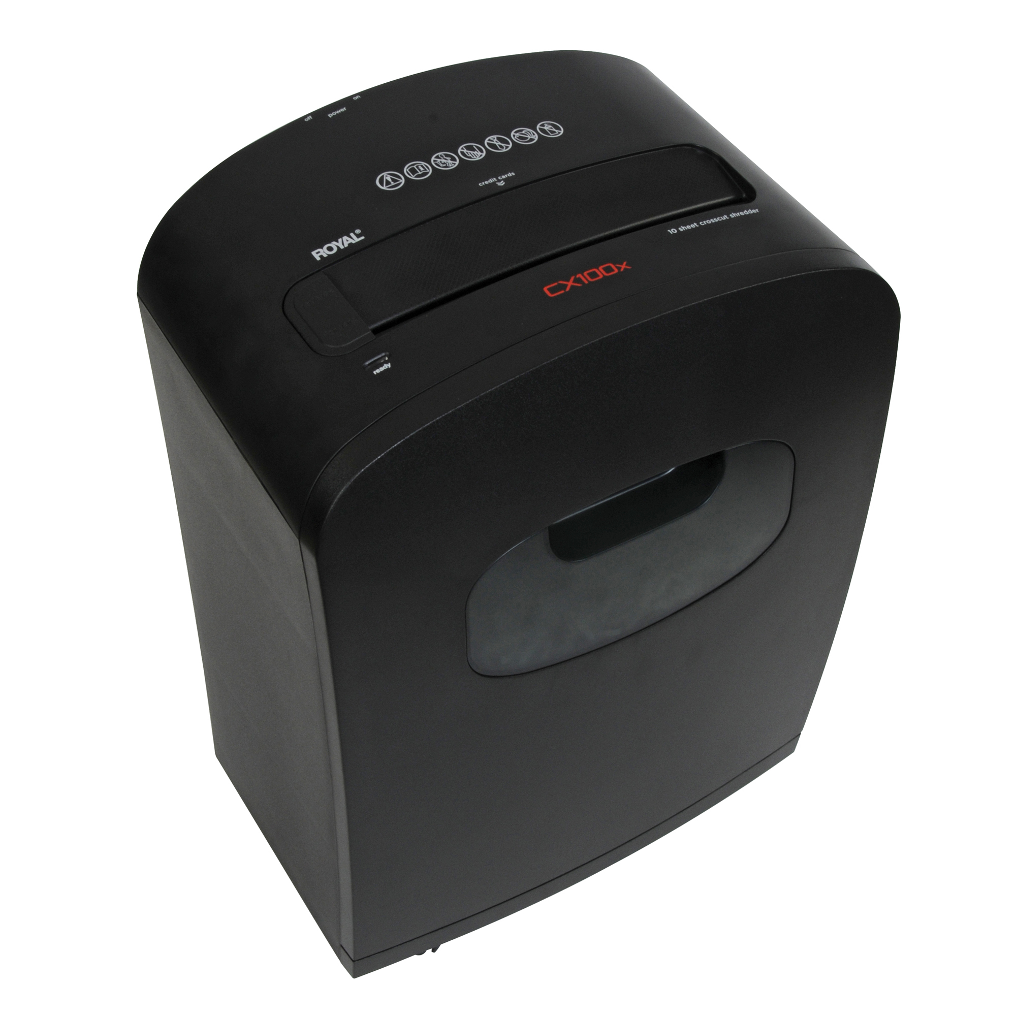 Royal Cross-Cut Shredder - 10-Sheet Capacity, Pull-Out Bin, Model# CX100X
